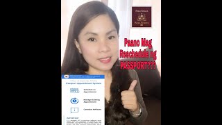 Paano mag reschedule ng Passport Appointment How to reschedule passport Appointment [upl. by Luise]