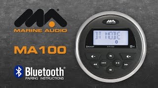 Marine Audio®  MA100 Bluetooth® Pairing Instructions [upl. by Karlik]