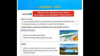 Science Grade 5 Lesson 2 quotWhat do you already know about hydrosphere and biosphere interactions quot [upl. by Stultz842]