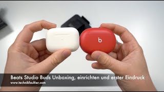 Beats Studio Buds Unboxing einrichten und erster Eindruck [upl. by Chandler659]