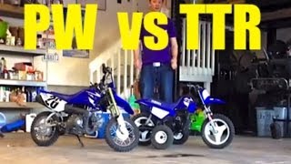 Yamaha TTR50 and Yamaha PW50 Comparison [upl. by Naivatco]