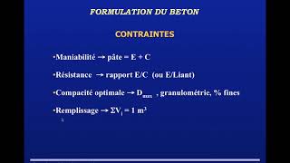 Formulation de béton dosage deau [upl. by Adnahsor]