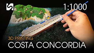 Costa Concordia wreckage model scene production 11000 [upl. by Anum]