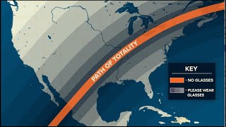 2024 Solar Eclipse Path of totality across United States [upl. by Payson]