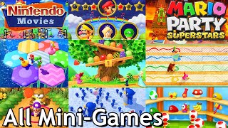 Mario Party Superstars  All Minigames  MiniGames 4 players All Characters [upl. by Katya]