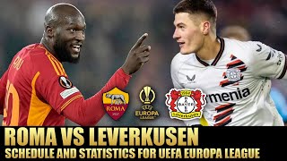 Roma vs Leverkusen Schedule and Statistics for First Leg Uefa Europa League [upl. by Haleemaj365]