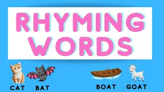 Rhyming Words  Phonological Awareness  Phonemic Awareness  Kindergarten  Printable Page Below [upl. by Lener132]