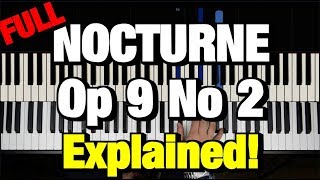 CHOPIN  NOCTURNE OP9 NO2 PIANO TUTORIAL LESSON COMPLETE [upl. by Harris681]