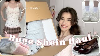 huge shein try on haul ♥ feminine  coquette style [upl. by Ahselet118]