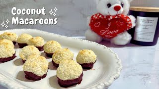 3Ingredient Macaroons  How To Make Easy Coconut Macaroons [upl. by Doomham662]