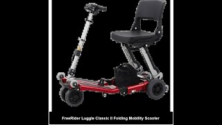 FreeRider Luggie Classic II Folding Mobility Scooter [upl. by Yrrol]