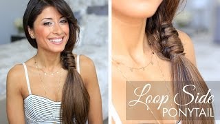 Loop Side Ponytail Cute Hairstyle [upl. by Saxela352]