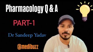 PHARMACOLOGY QUICK QampA  PART1  Medibuzzmed [upl. by Rhpotsirhc]