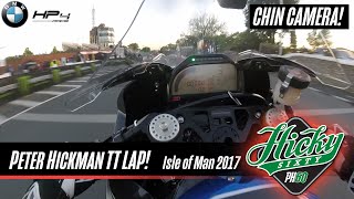 PETER HICKMAN BMW HP4 RACE  IOMTT  Chin Camera full lap [upl. by Allen]