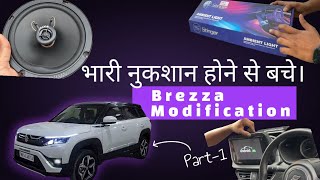 New Maruti Brezza 2024 Modification I Accessories fitting proper detail video [upl. by Charmain181]