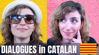 DIÀLEGS bàsics i intermedis en CATALÀ 😄💬Learn Catalan with Dialogues subtitles available [upl. by Burkhart]