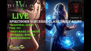 Spiritborn Sorcerer Class Endgame Leveling Paragon Hordes LIVE Diablo IV Vessel of Hatred Gameplay [upl. by Ynot342]