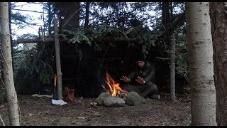 Rifugio di fortuna nel bosco  Building a survival shelter [upl. by Fabiolas]