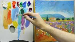 How to paint like Monet Part 3  Stepbystep Impressionist landscape painting [upl. by Yarled]