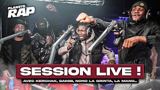 SESSION FREESTYLE avec Kerchak Gambi Nono La Grinta La Mano Frenetik amp Tiito  PlanèteRap [upl. by Lanos]