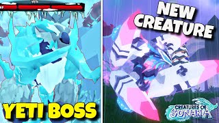 YETI BOSS Event is HERE NEW CREATURES  Creatures of Sonaria [upl. by Strang]