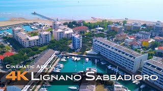 LIGNANO SABBIADORO 🇮🇹 4K Drone Aerial Friuli Venezia Giulia ITALY [upl. by Einhoj933]