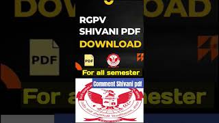 Rgpv shivani pdf download  ashortaday rgpvexam rgpvupdate shivani shorts rgpvshivanipdf [upl. by Ellecrad384]