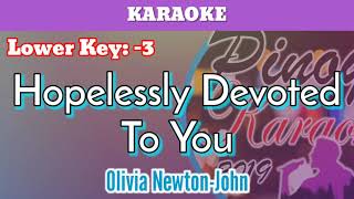 Hopelessly Devoted To You by Olivia Newton  John Karaoke  Lower Key  3 [upl. by Farmann]