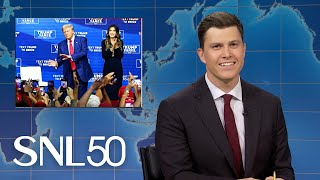 Weekend Update Trump Dances for 40 Minutes Straight at Campaign Rally  SNL [upl. by Yettie799]