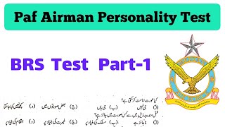 Brs Test in Paf  Personality test in paf  Paf Brs test preparation 2023 part1 [upl. by Furey]