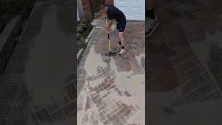 ReSanding A Block Paving Driveway oddlysatisfying [upl. by Drawe]