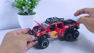 Unboxing of Car OffRod Ford F150 Raptor 6X6 124 Scale Diecast Model Car [upl. by Walston]