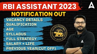 RBI ASSISTANT 2023 NOTIFICATION  RBI Assistant Vacancy Salary Syllabus Age  Full Details [upl. by Neelak]