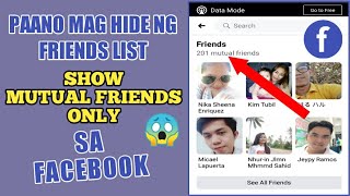 Paano mag Hide ng Friends List Show Mutual friends Only sa Facebook  gamit ang cellphone [upl. by Sink]