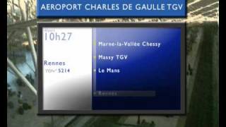 Annonces SNCF en gare de lAéroport Charles de Gaulle TGV [upl. by Immaj]