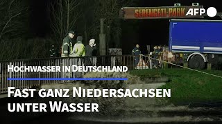 Hochwasser Fast ganz Niedersachsen steht unter Wasser  AFP [upl. by Onia]