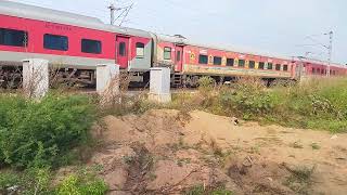 20823 Puri  Ajmer Superfast Express Departure Gondia Jn amp Meets Freight  INDIAN RAILWAYS [upl. by Yelnik]