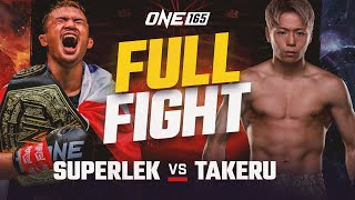 Superlek vs Takeru  ONE Flyweight Kickboxing World Title  ONE 165 Full Fight [upl. by Kandy]