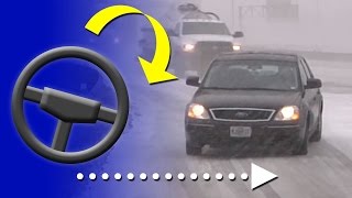 How to correct a slide on an icy road and how to prevent them  Winter driving education [upl. by Canute559]