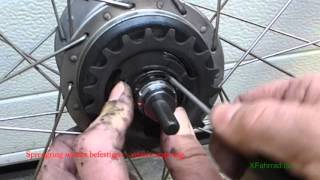 Zahnkranz bei einer 8Gang Nabenschaltung wechseln  Change the sprocket on a Nexus 8 gear hub [upl. by Lawler806]