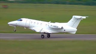 Embraer Phenom 300  Luxaviation France FHBDX  Short Takeoff at Nancy Essey Airport [upl. by Nueormahc]