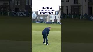 Piers Morgans BRILLIANT reactions to chip shot 😂 [upl. by Atinehc]