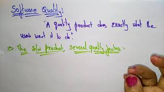 software quality  software engineering [upl. by Yrrek553]