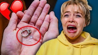 BREAKING MY FIANCES ENGAGEMENT RING PRANK SHE CRIES [upl. by Asilet]