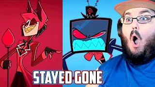 Stayed GoneHazbin Hotel Song Alastor VS Vox HazbinHotel REACTION [upl. by Angelita]