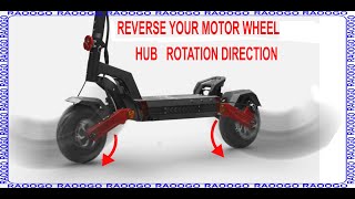 How to Reverse Change Brushless Motor Wheel Hub Rotation Direction Electric Scooter Bike Motor [upl. by Bohaty806]