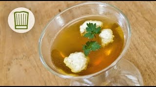 Wildconsommé mit Trüffelklößchen chefkoch [upl. by Anaerdna]