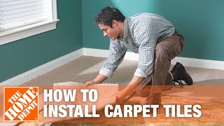 How to Install Carpet Tiles  The Home Depot [upl. by Sada783]