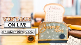 TUTORIAL EN DIRECTO  Calendario 2024 creativo tostadora de cartonaje [upl. by Heydon645]