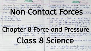 Non Contact Forces Chapter 8 Force and Pressure Class 8 Science [upl. by Ellata]